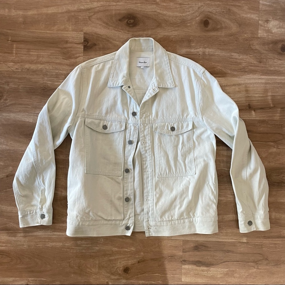 Steven Alan, White Denim Jacket, Small